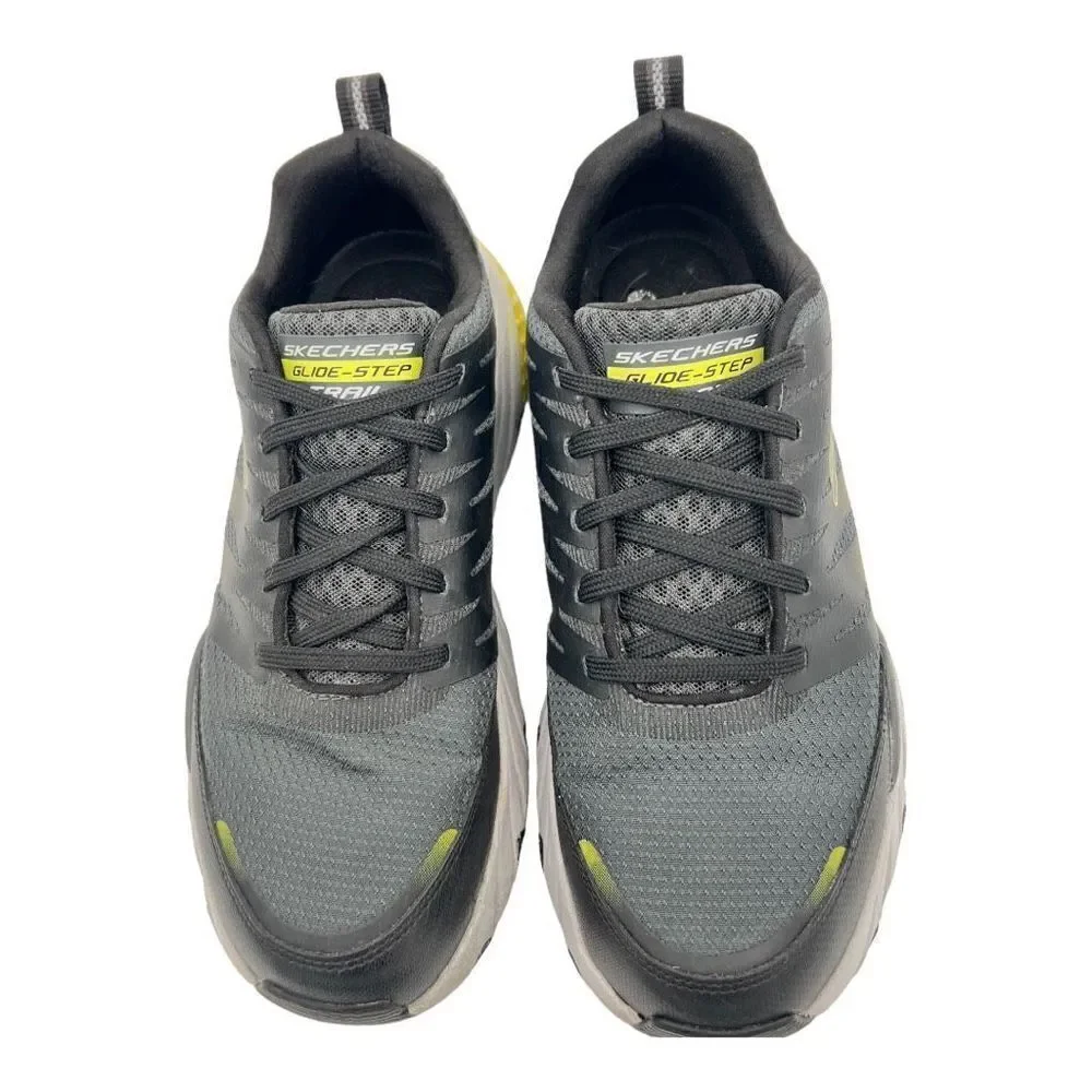 Skechers Glide-Step Trail Sneaker - Men's 8.5 Black Grey Memory Foam